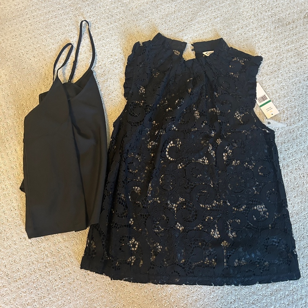 Sleeveless lace top